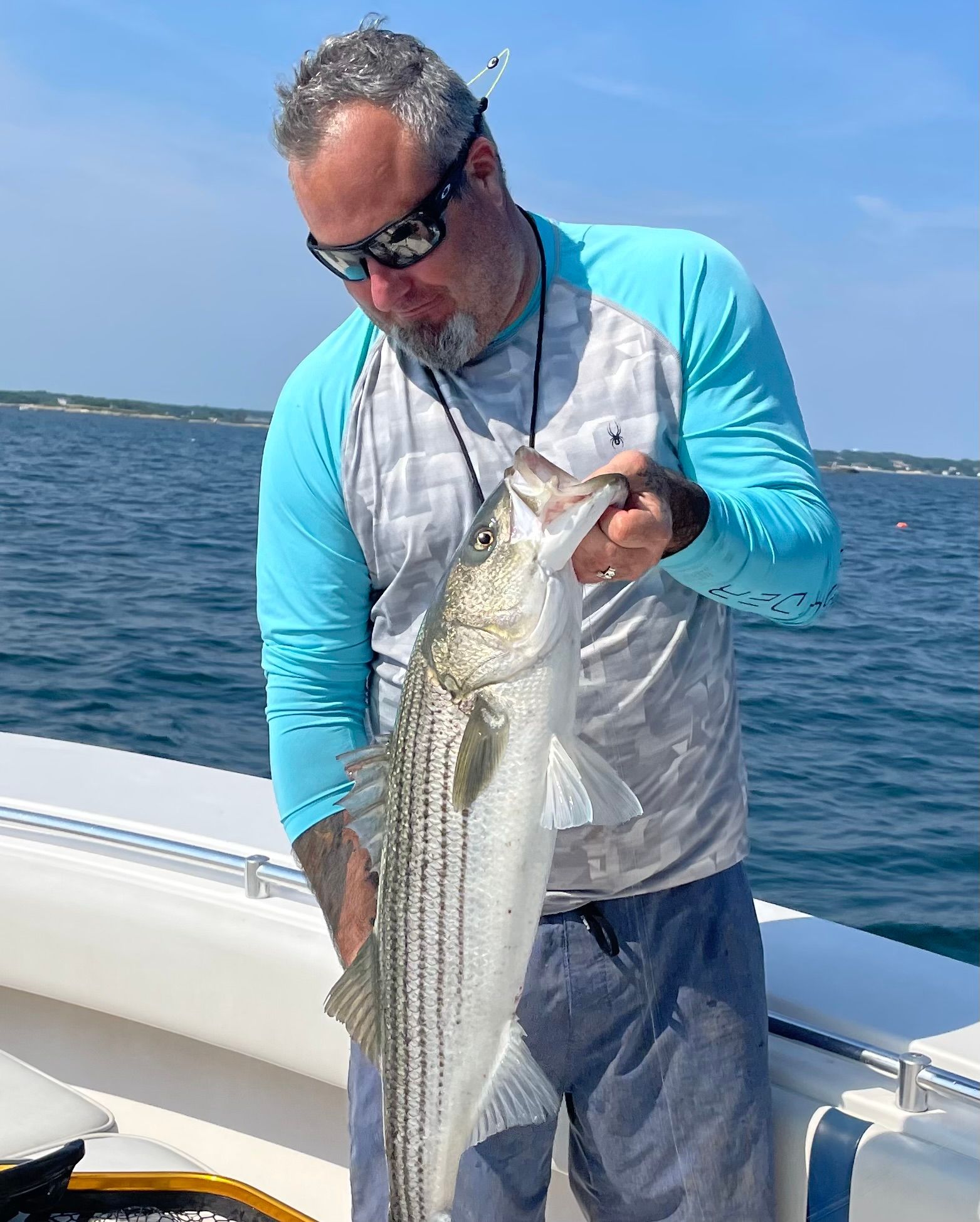 Sizable schools of super-sized striped bass 